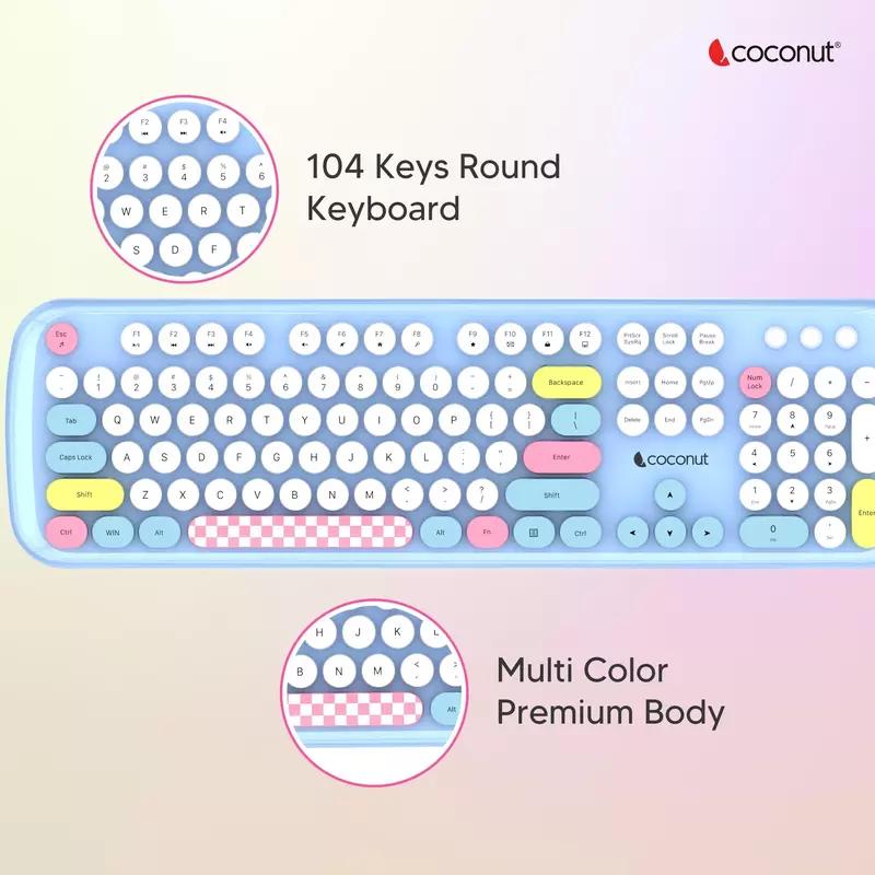 COCONUT WIRELESS KB &MOUSE COMBO COCONUT WIRELESS KB &MOUSE COMBO