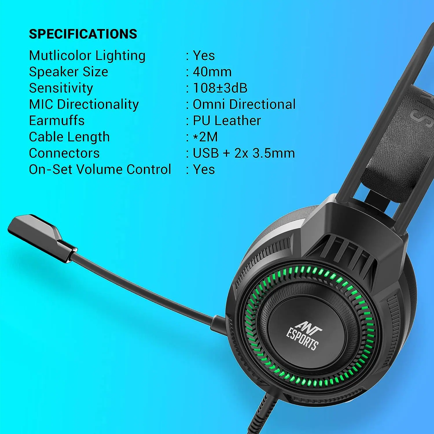 ANT ESPORTS H580 PRO RGB GAMING HEADSET ANT ESPORTS H580 PRO RGB GAMING HEADSET