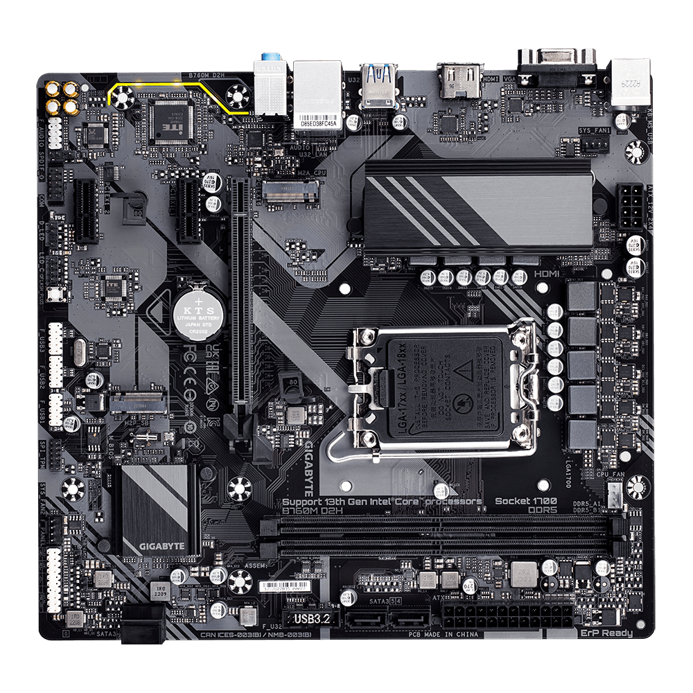 GIGABYTE B760M D2H DDR5 MOTHERBOARD GIGABYTE B760M D2H DDR5 MOTHERBOARD