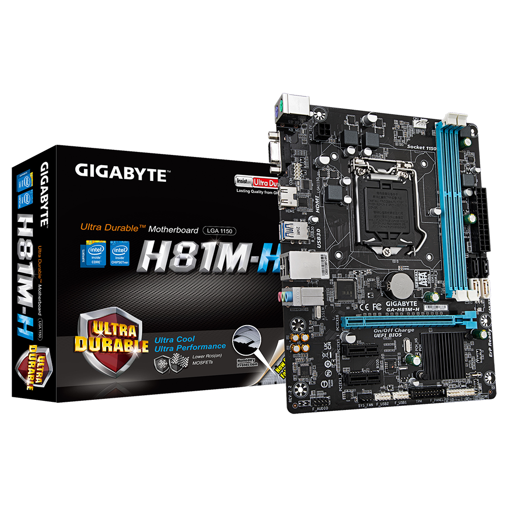 GIGABYTE H 81M-H ULTRA DURABLE MOTHERBOARD GIGABYTE H 81M-H ULTRA DURABLE MOTHERBOARD