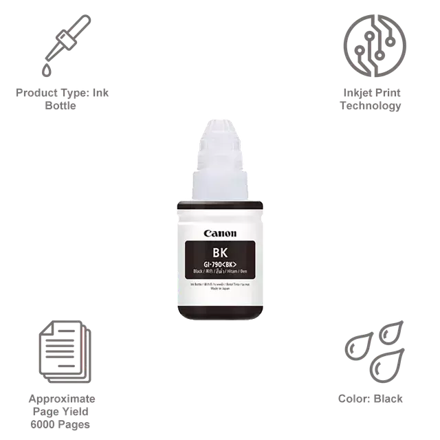 CANON-INK BOTTLE-GI-790 BLACK CANON-INK BOTTLE-GI-790 BLACK