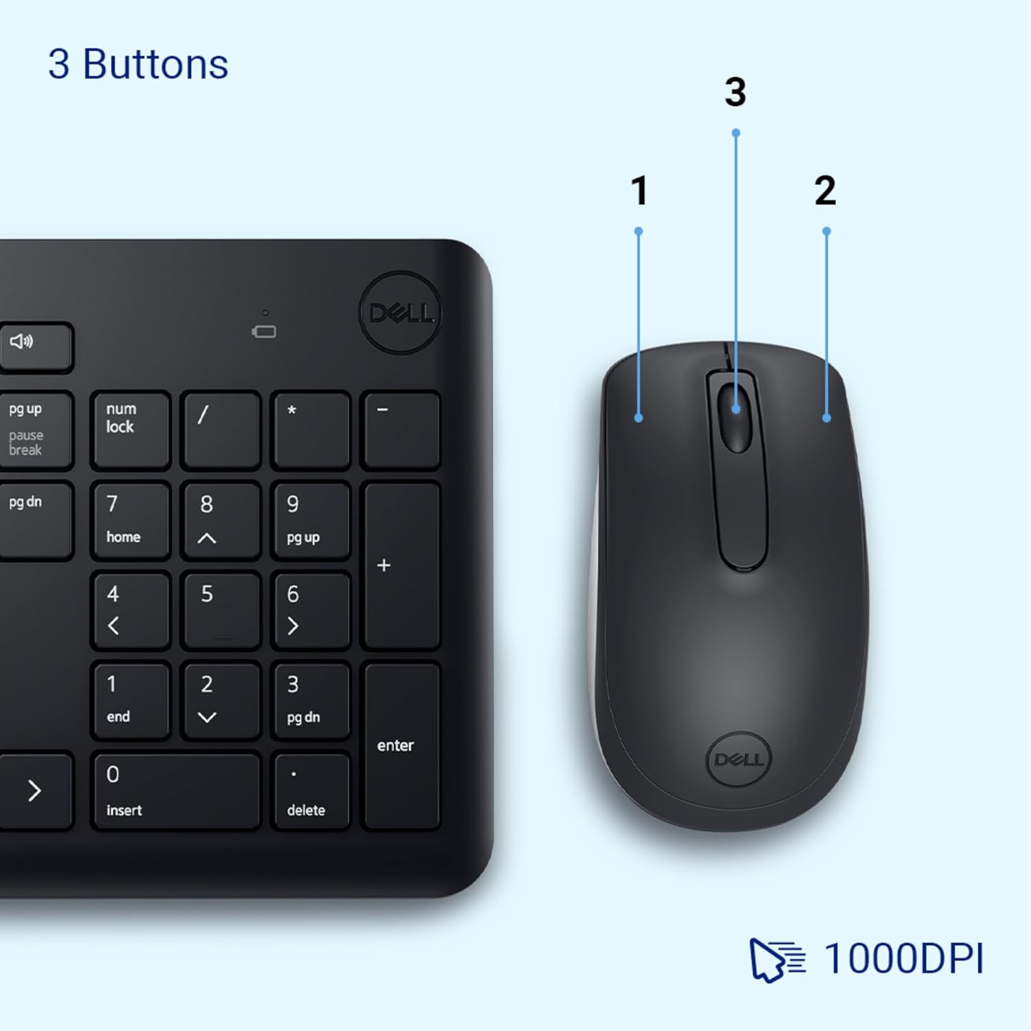 DELL WIRELESS KEYBOARD & MOUSE COMBO DELL WIRELESS KEYBOARD & MOUSE COMBO