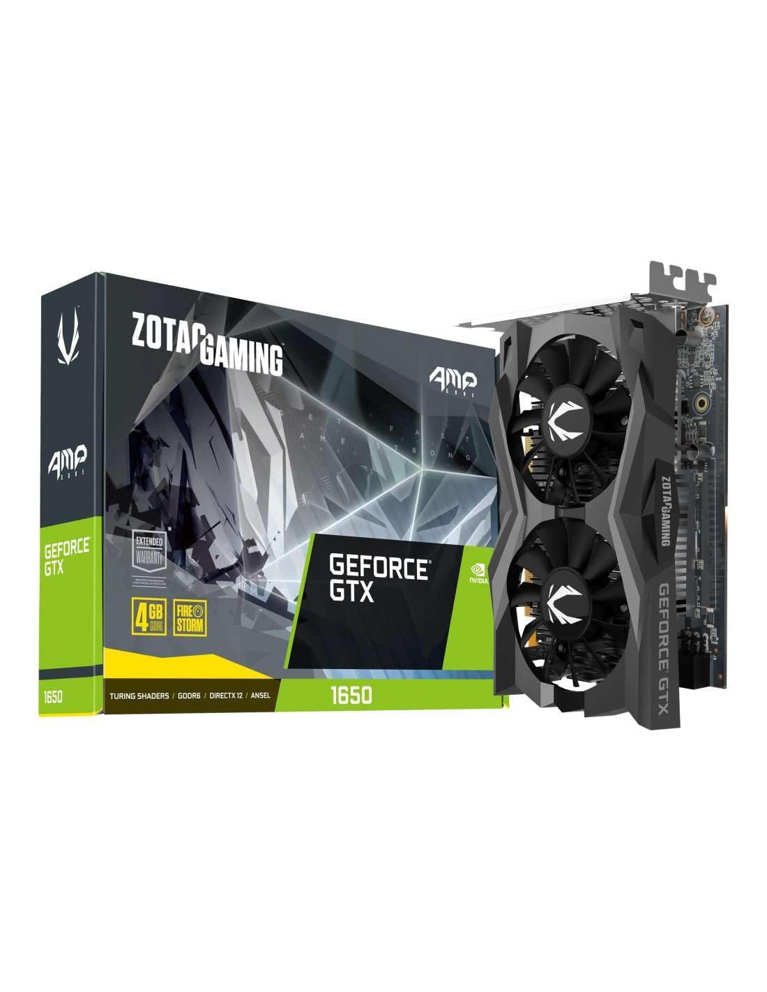 ZOTAC 4GB GTX1650 D6 DUAL FAN GRAPHICS CARD ZOTAC 4GB GTX1650 D6 DUAL FAN GRAPHICS CARD