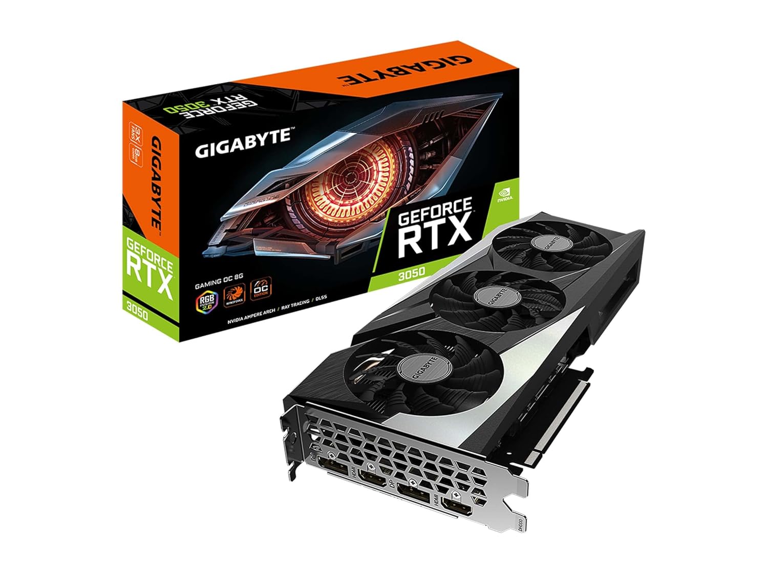 GIGABYTE 8GB RTX 3050 WINDFORCE GRAPHICS CARD GIGABYTE 8GB RTX 3050 WINDFORCE GRAPHICS CARD
