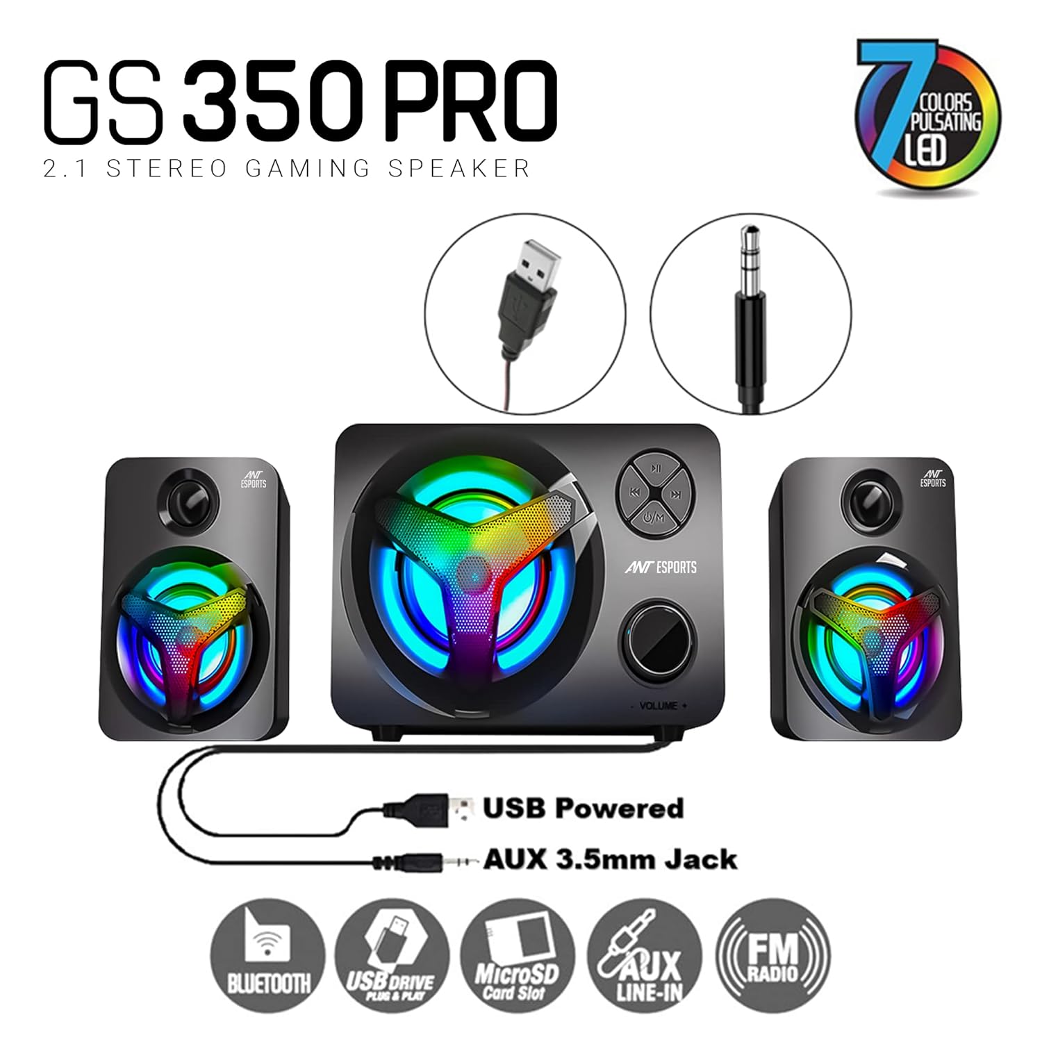 Ant eSports GS350 PRO 2.1 speaker Ant eSports GS350 PRO 2.1 speaker