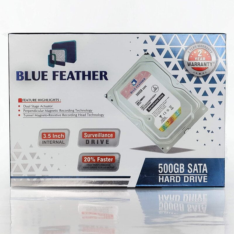 Blue Feather 500 Gb Surveillance Hard Disk Drive 3.5 Inch SATA Blue Feather 500 Gb Surveillance Hard Disk Drive 3.5 Inch SATA