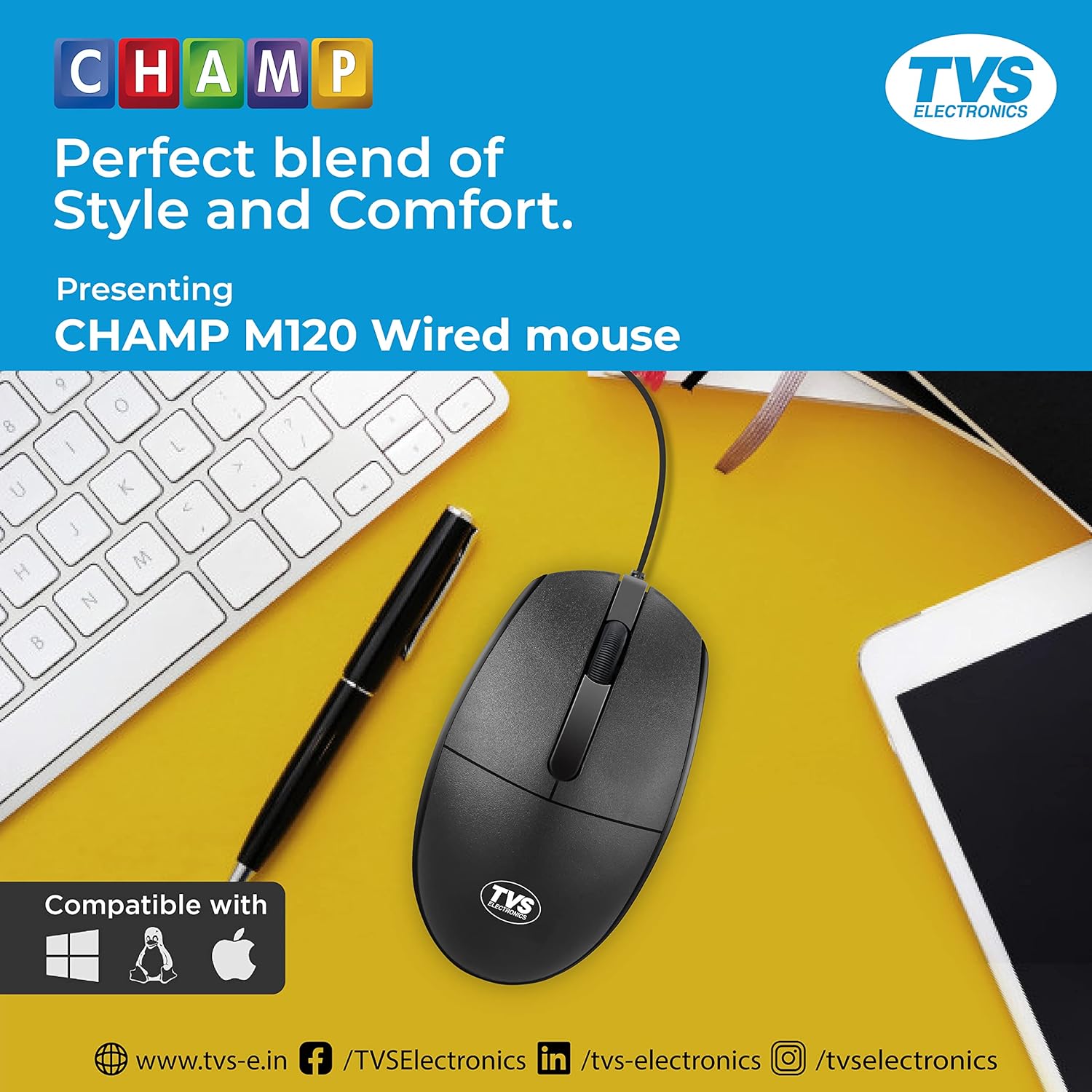 TVS Mouse Wired M120 TVS Mouse Wired M120