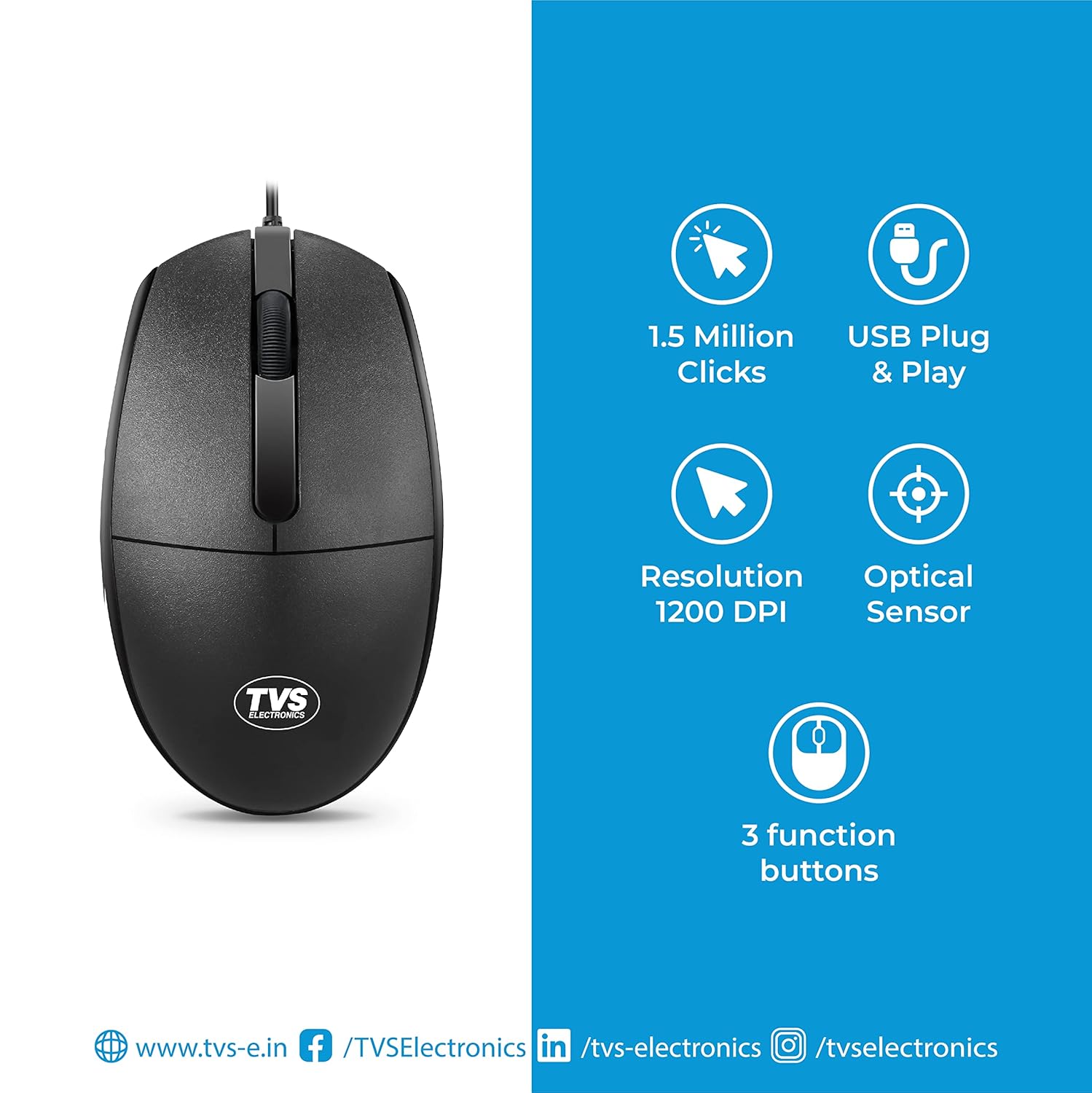 TVS Mouse Wired M120 TVS Mouse Wired M120