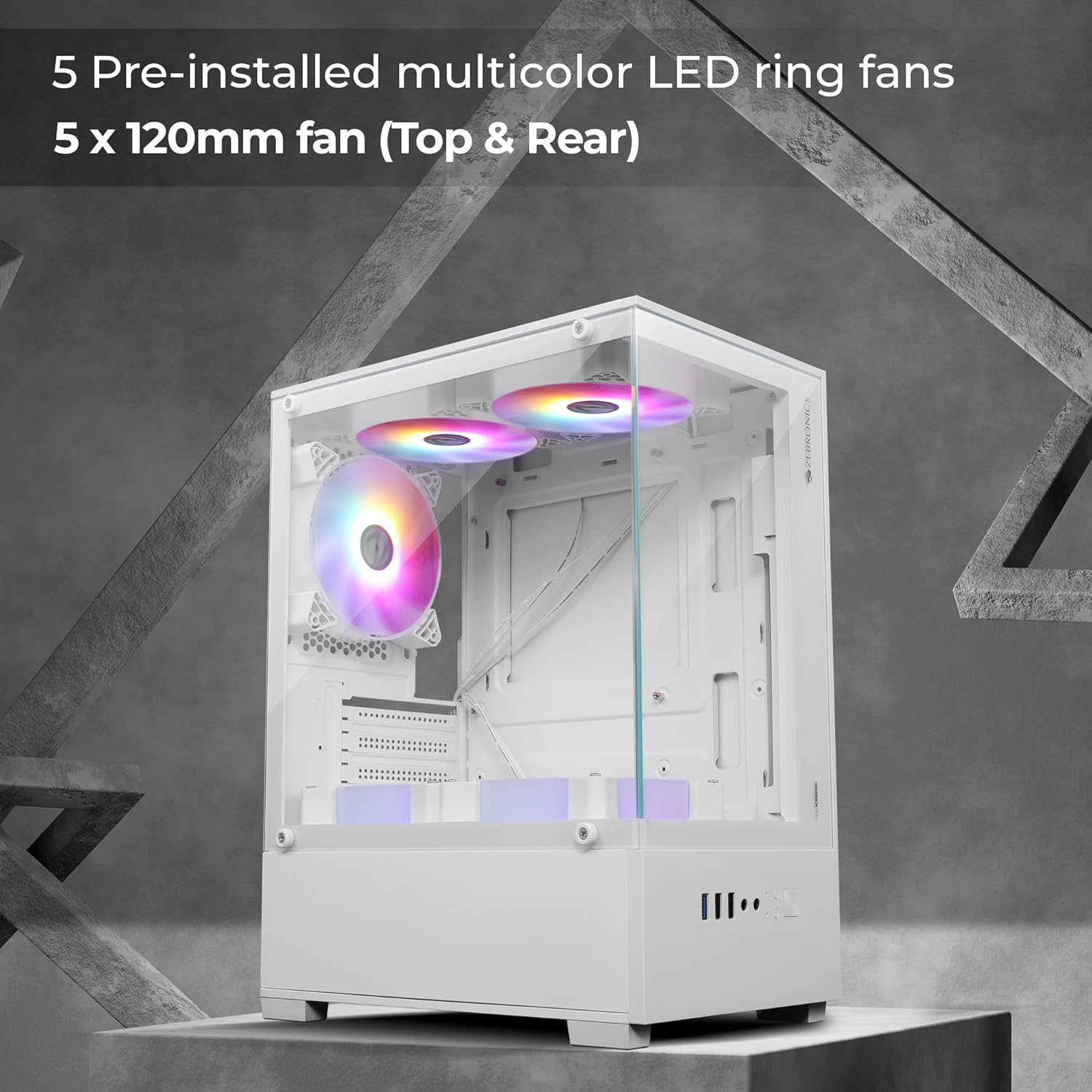 ZEBRONICS GAMING CABINET ICEBERG WHITE ZEBRONICS GAMING CABINET ICEBERG WHITE
