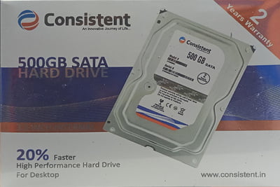 Consistent 500 GB Hard Disk