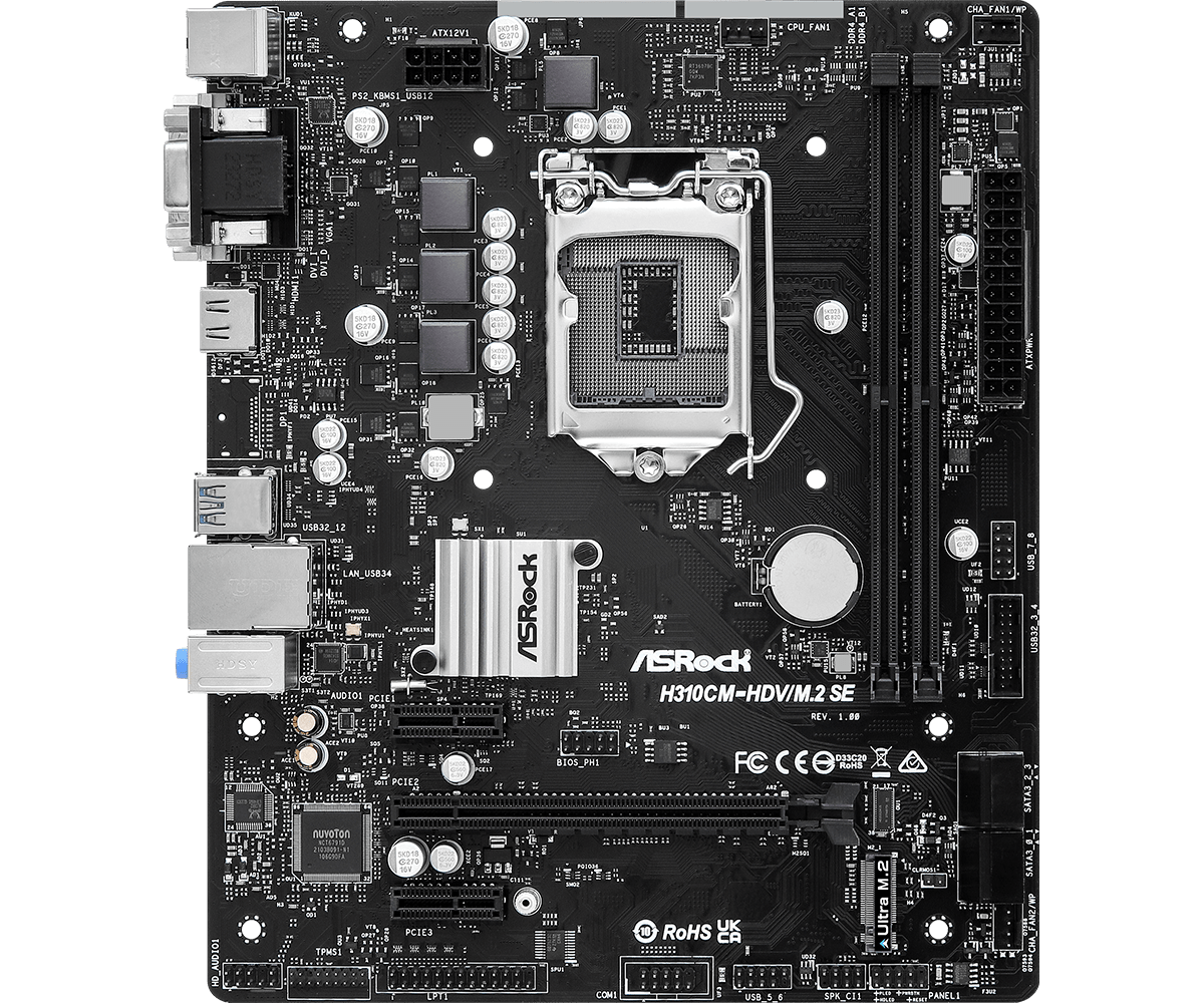 ASROCK H310 CMHDVM.2SE MOTHERBOARD ASROCK H310 CMHDVM.2SE MOTHERBOARD