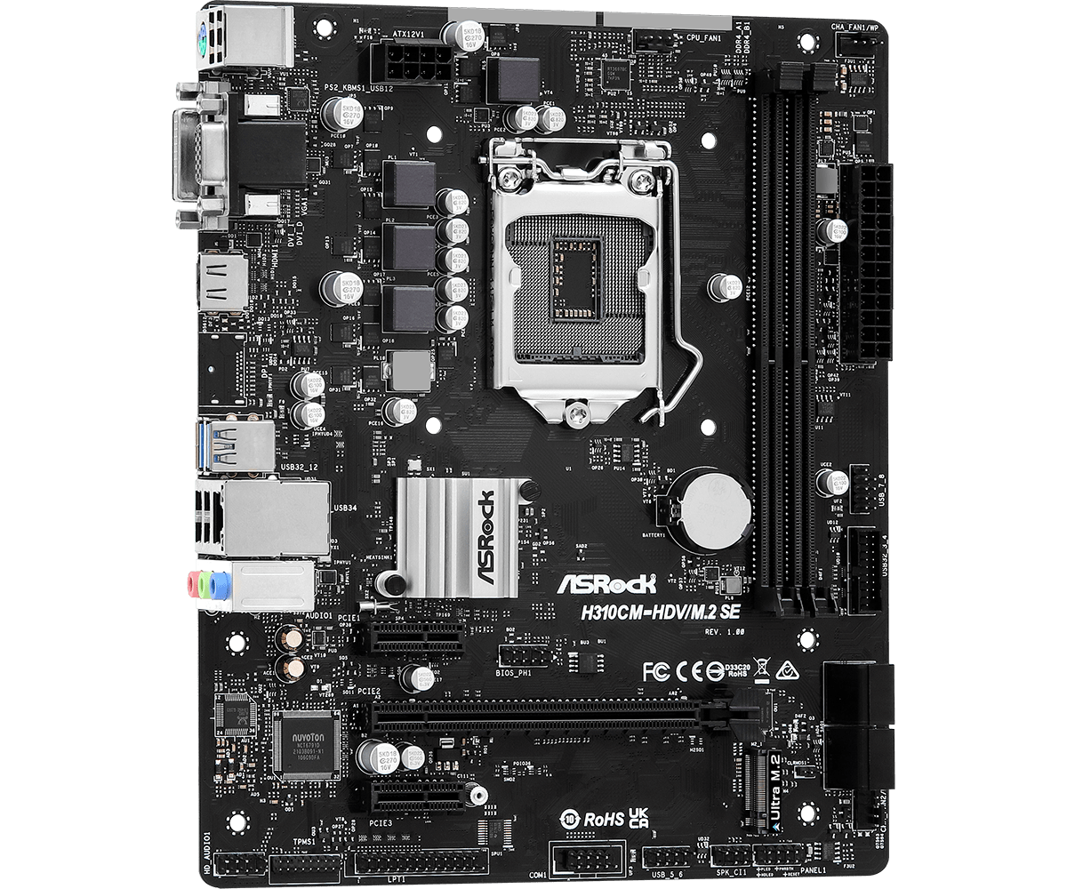 ASROCK H310 CMHDVM.2SE MOTHERBOARD ASROCK H310 CMHDVM.2SE MOTHERBOARD