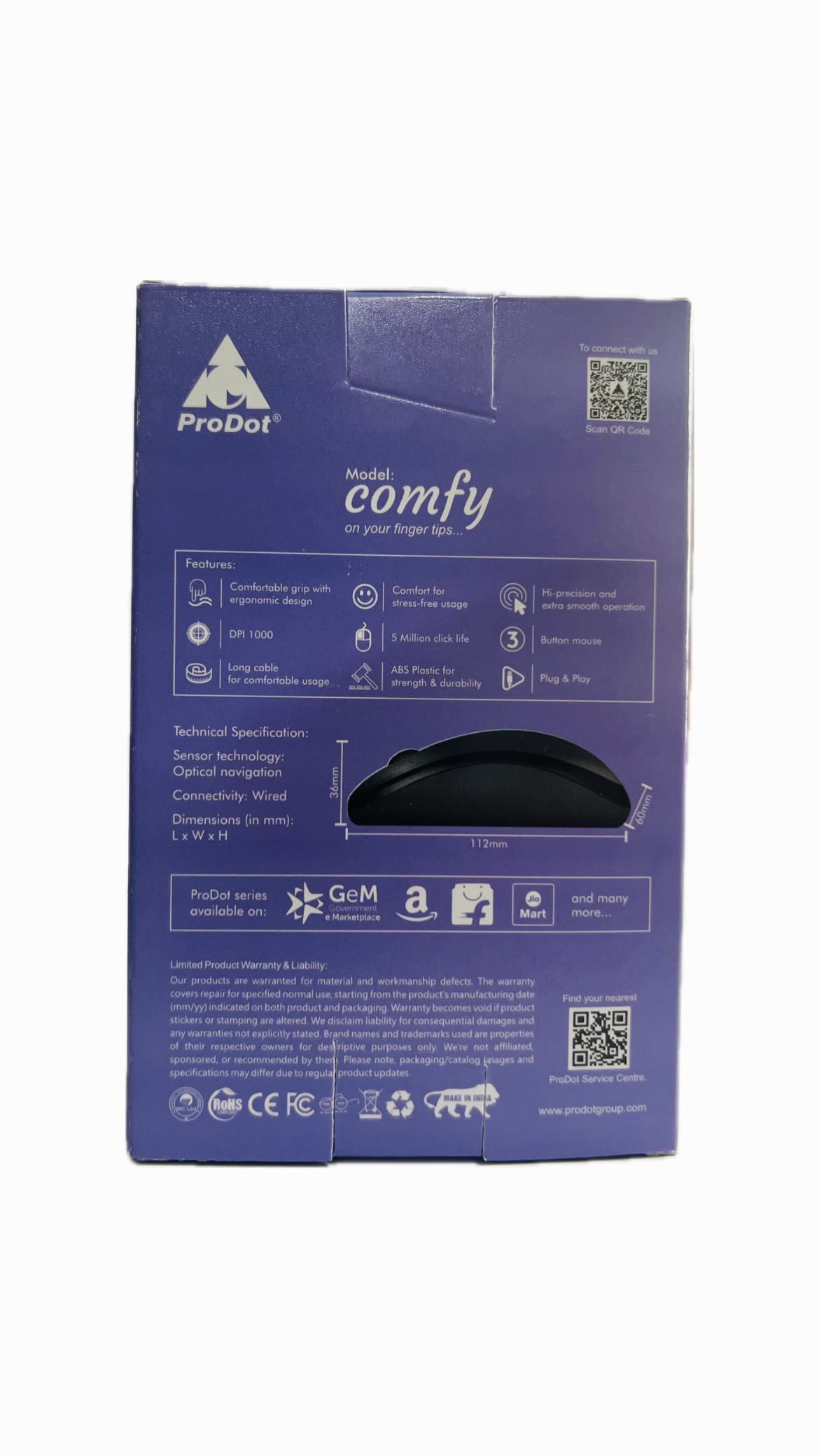 Prodot Wired Mouse Prodot Wired Mouse