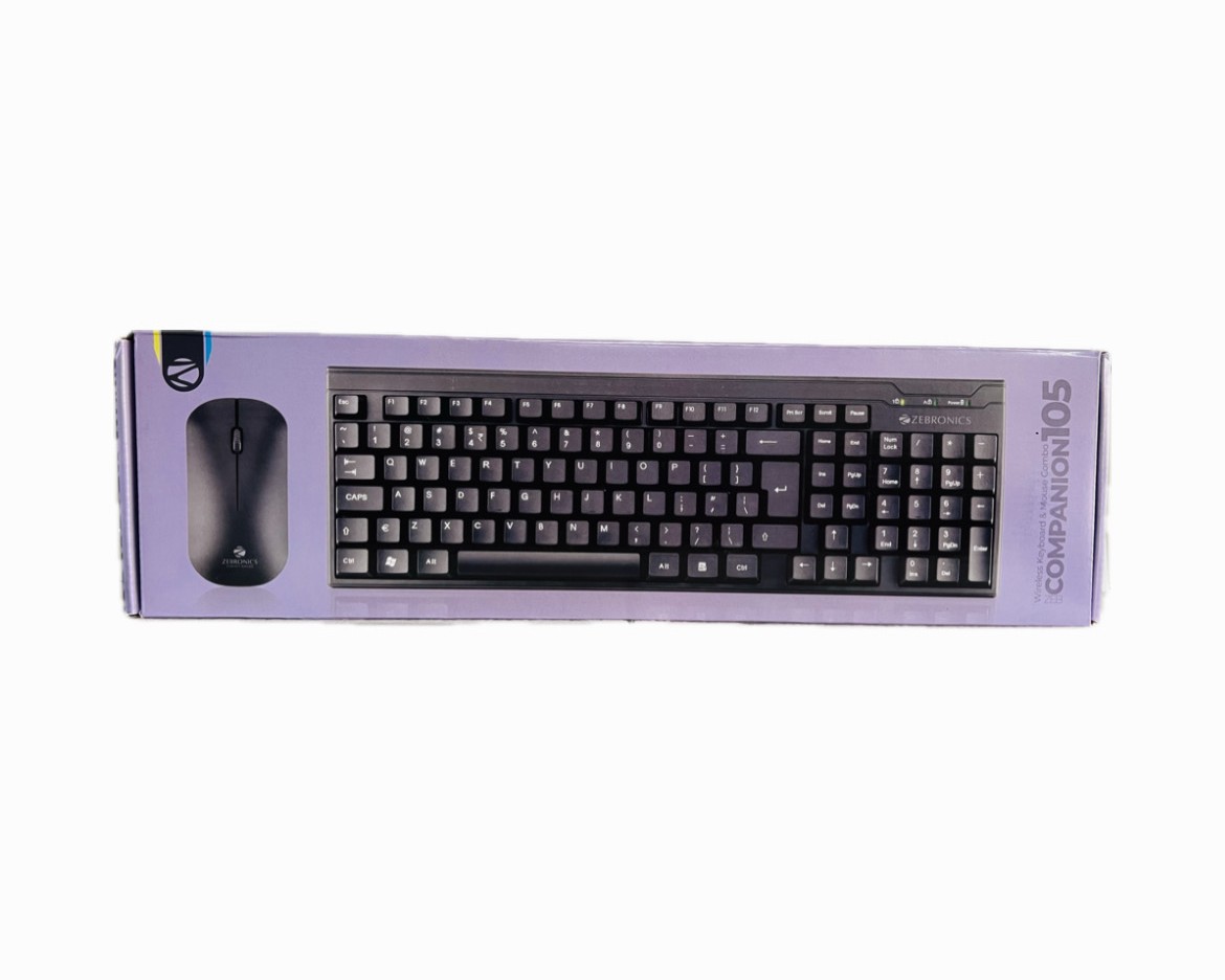 ZEBRONICS WIRELESS KEYBOAR & MOUSE COMBO 105 ZEBRONICS WIRELESS KEYBOAR & MOUSE COMBO 105