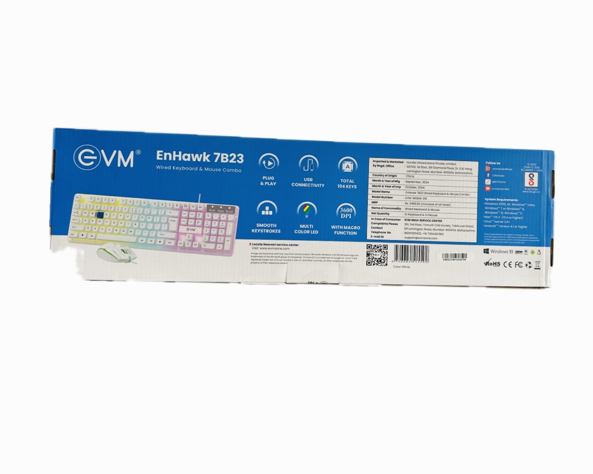 EVM WIRED KB & MOUSE COMBO EnHawk 7B23 EVM WIRED KB & MOUSE COMBO EnHawk 7B23