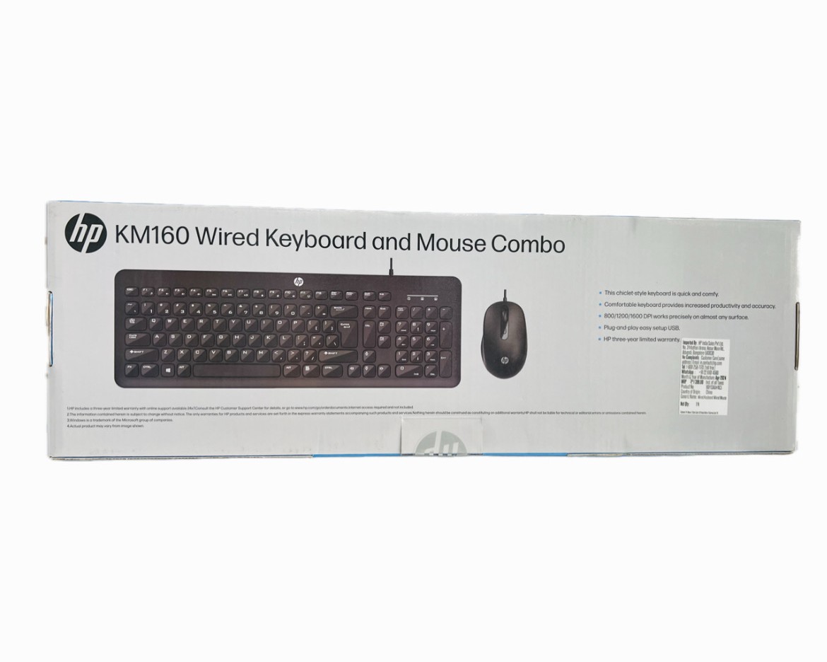 HP Keyboard Mouse Combo USB KM160 HP Keyboard Mouse Combo USB KM160