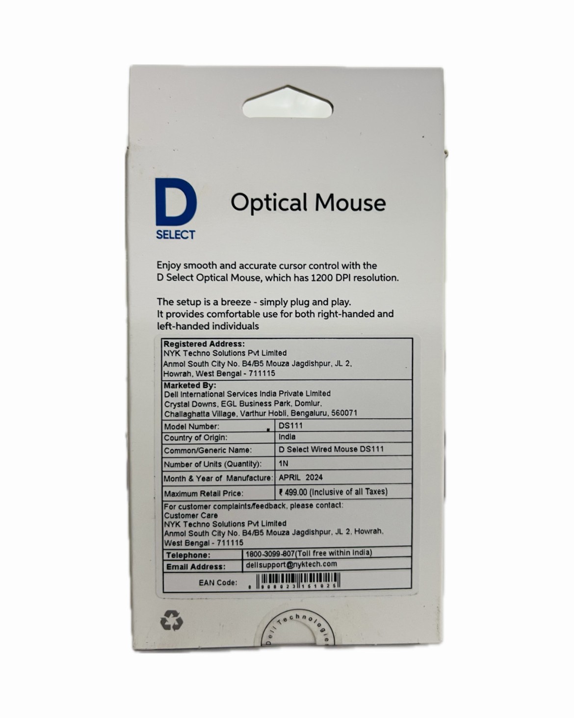 Dell DS111 D SELECT Mouse Dell DS111 D SELECT Mouse