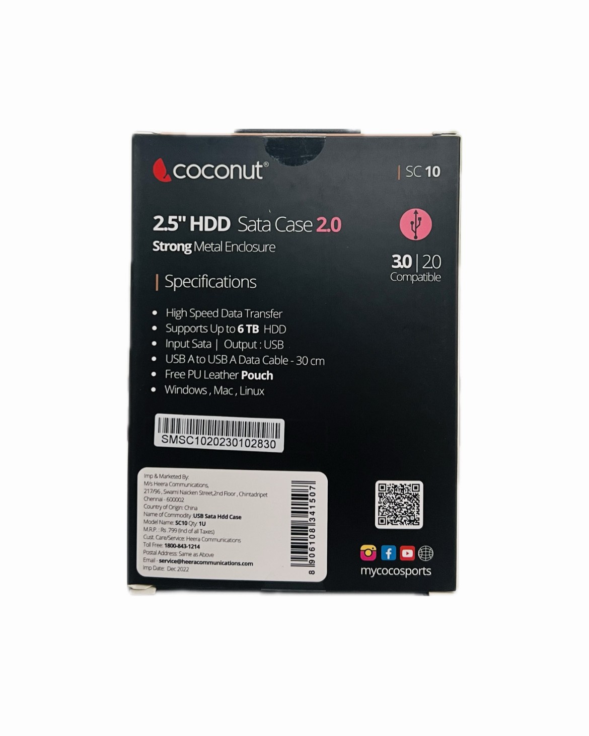 COCONUT SC10 2.5 SATA CASING COCONUT SC10 2.5 SATA CASING