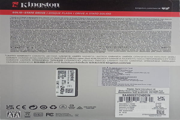 KINGSTON M.2 240GB SSD SA 400MB/240 GB KINGSTON M.2 240GB SSD SA 400MB/240 GB