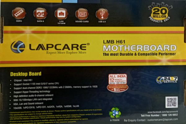 LAPCARE LMB H61 MOTHERBOARD LAPCARE LMB H61 MOTHERBOARD