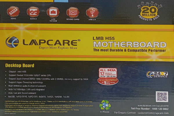 LAPCARE LBM H55 MOTHERBOARD LAPCARE LBM H55 MOTHERBOARD