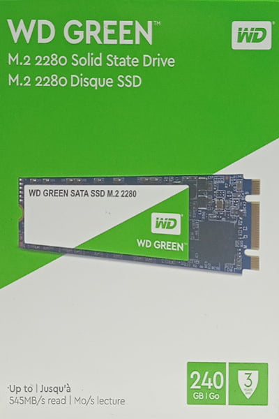 WD GREEN SATA SSD M.2 2280 SOLID STATE DRIVE 240 GB WD GREEN SATA SSD M.2 2280 SOLID STATE DRIVE 240 GB