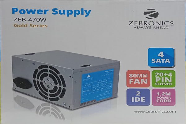 ZEBRONICS POWER SUPPLY (SMPS) GOLD SERIES ZEBRONICS POWER SUPPLY (SMPS) GOLD SERIES