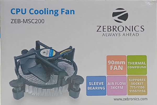 ZEBRONICS ZEB-MSC200 CPU COOLING FAN ZEBRONICS ZEB-MSC200 CPU COOLING FAN