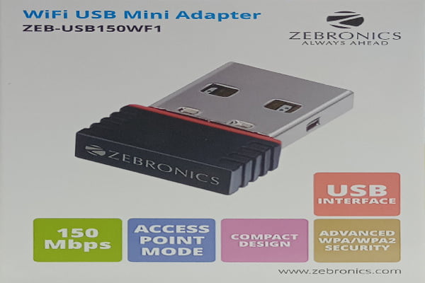 Zebronics ZEB-USB150WF1 WiFi USB Adapter Zebronics ZEB-USB150WF1 WiFi USB Adapter
