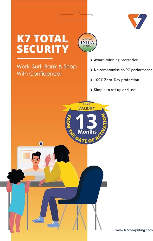 K7 TOTAL SECUIRITY 1 PC, 1 Year K7 TOTAL SECUIRITY 1 PC, 1 Year