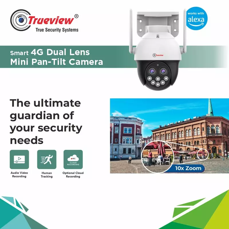 TRUEVIEW 4MP SMART DUAL LENS 4G PAN TILT CAMERA (T18155) TRUEVIEW 4MP SMART DUAL LENS 4G PAN TILT CAMERA (T18155)
